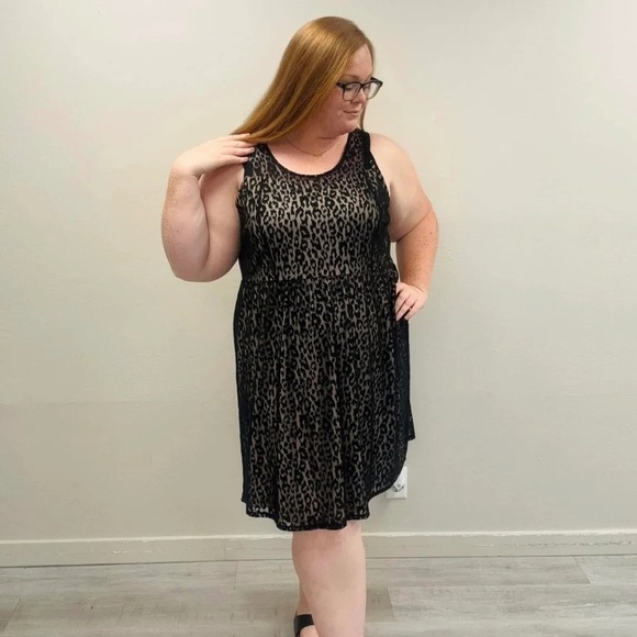 Lane Bryant Cheetah & Lace Dress - Size 26 - Picture 1 of 4